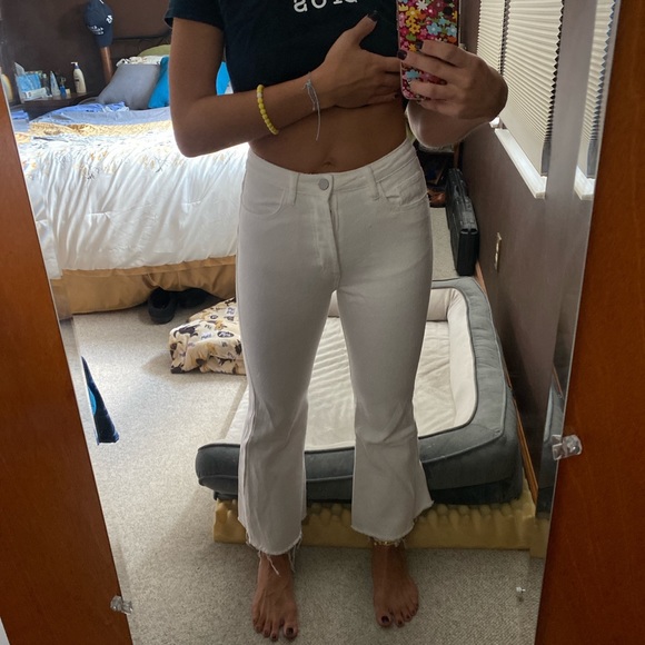 princess polly high waisted white flare jeans - Picture 7 of 8